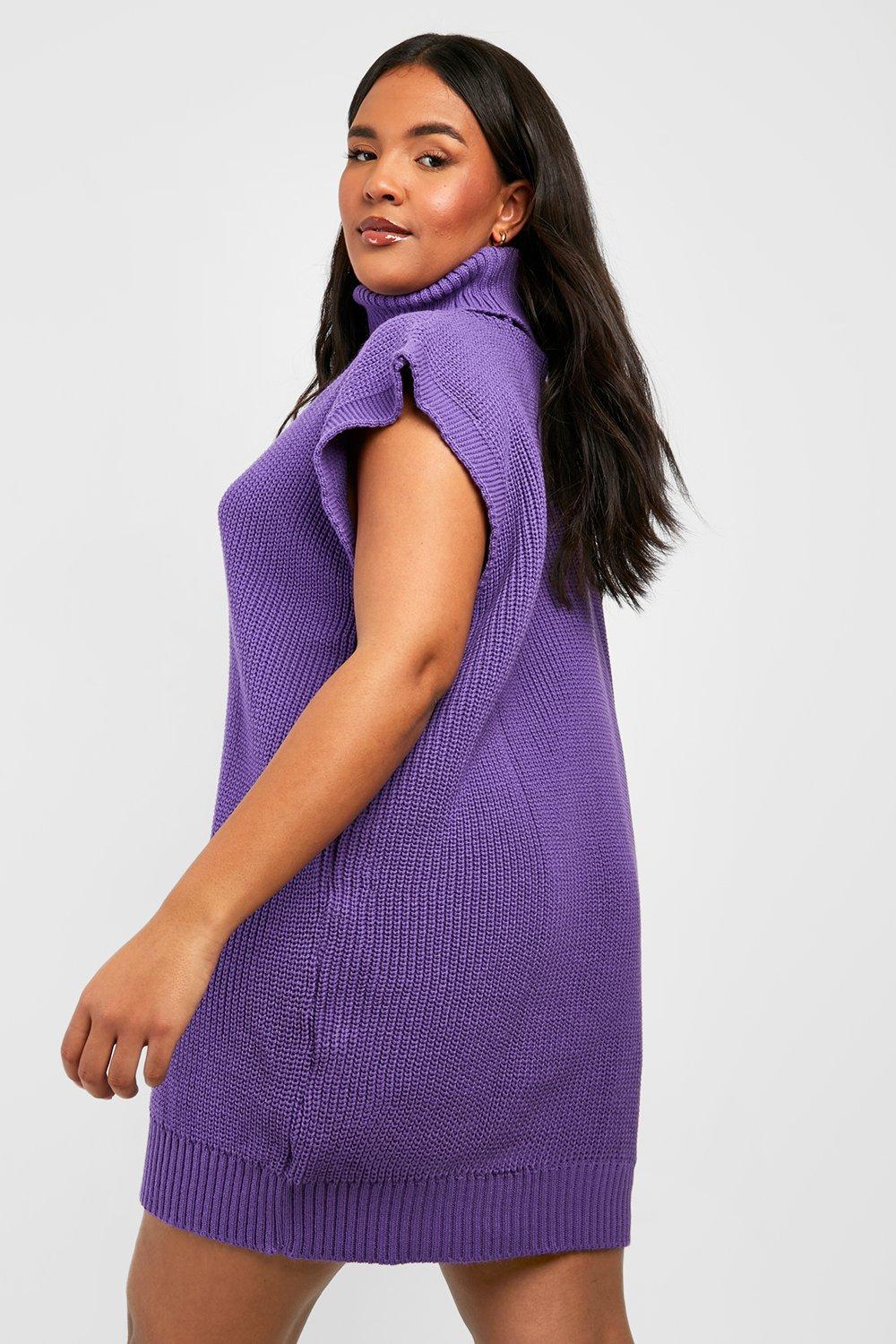 Purple turtleneck dress hotsell