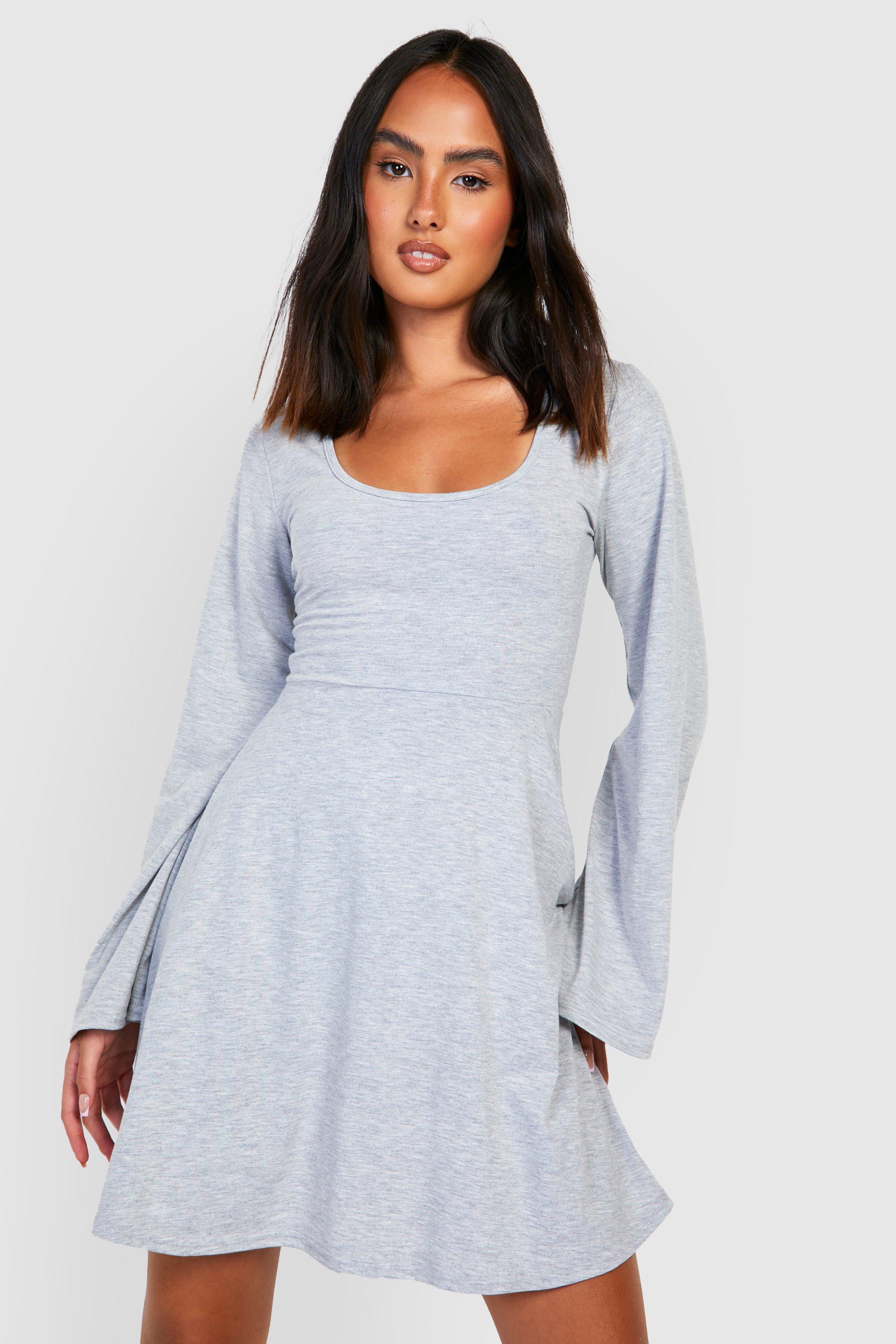 Flared sleeve skater dress hotsell