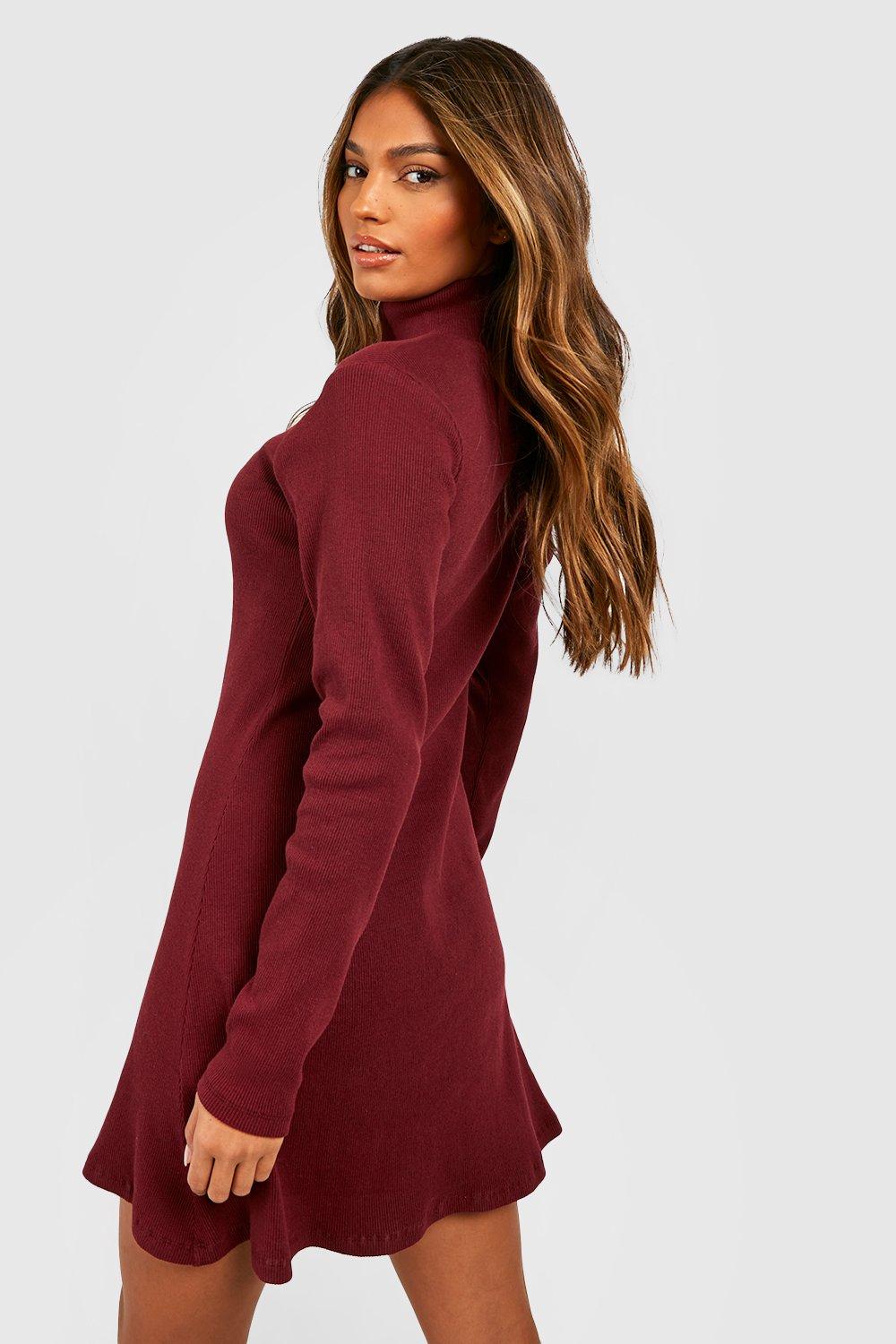 Boohoo shop wine dress