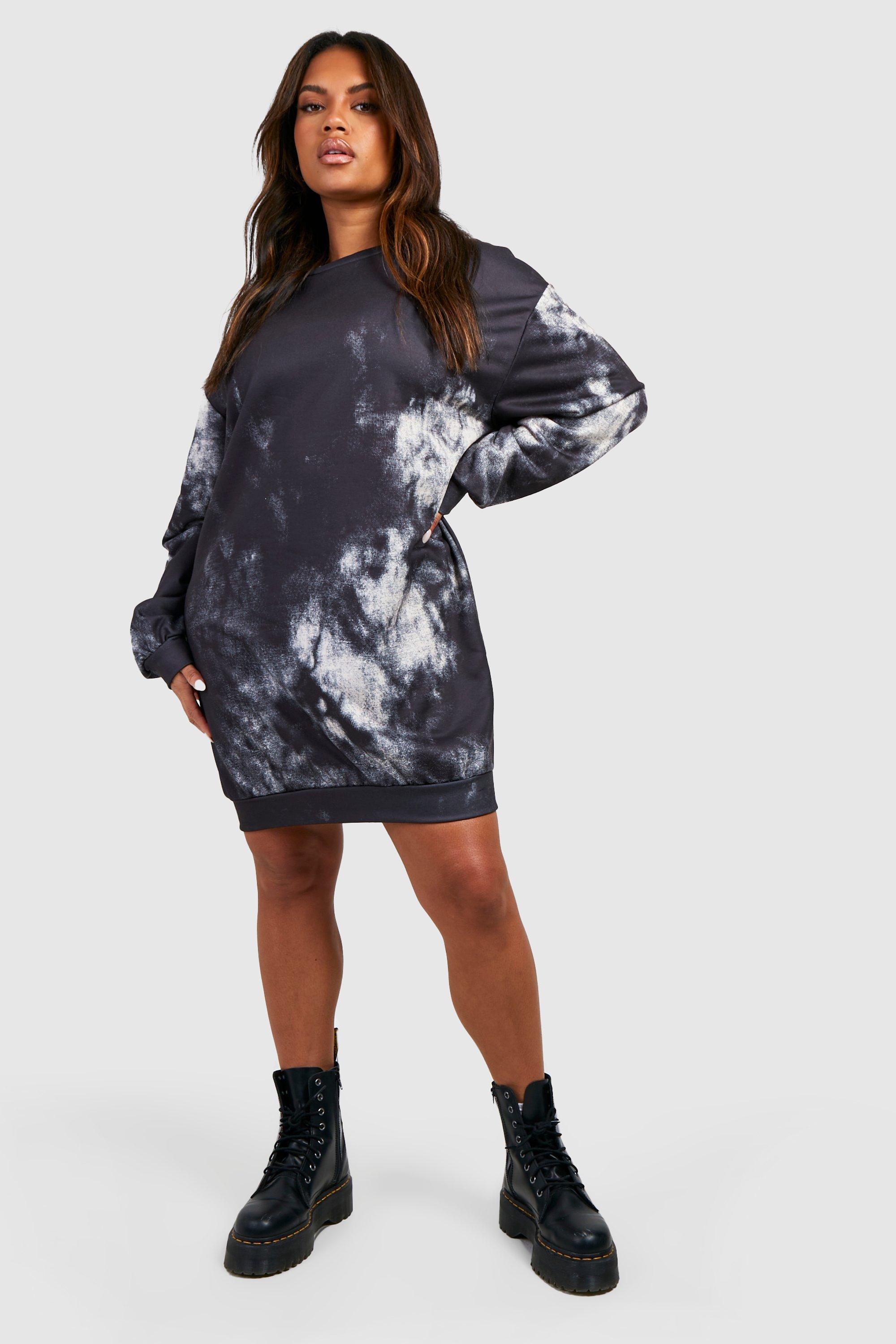 Tie dye shop sweatshirt dress