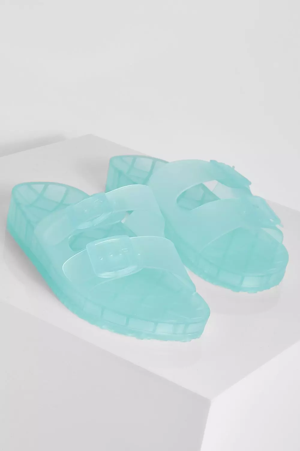 Jelly double sale buckle sandals