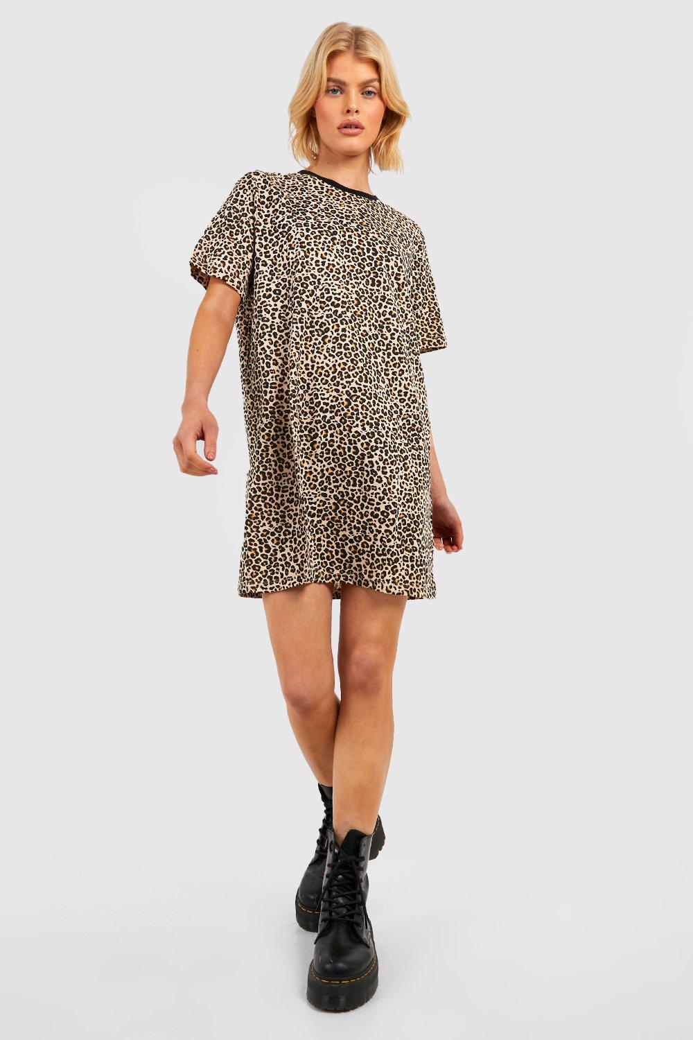 Cheetah print outlet t shirt dress