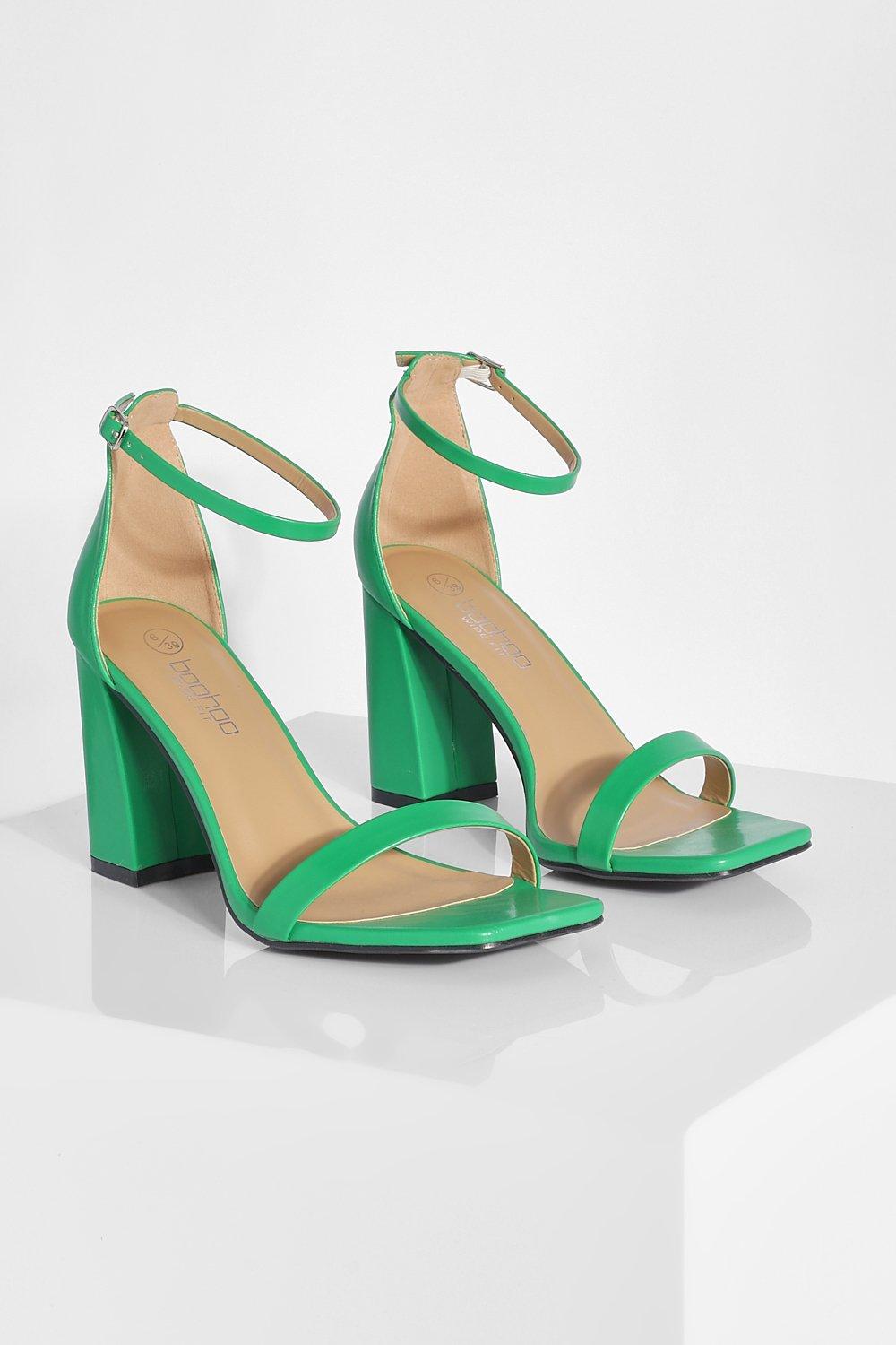 Green wide best sale fit heels