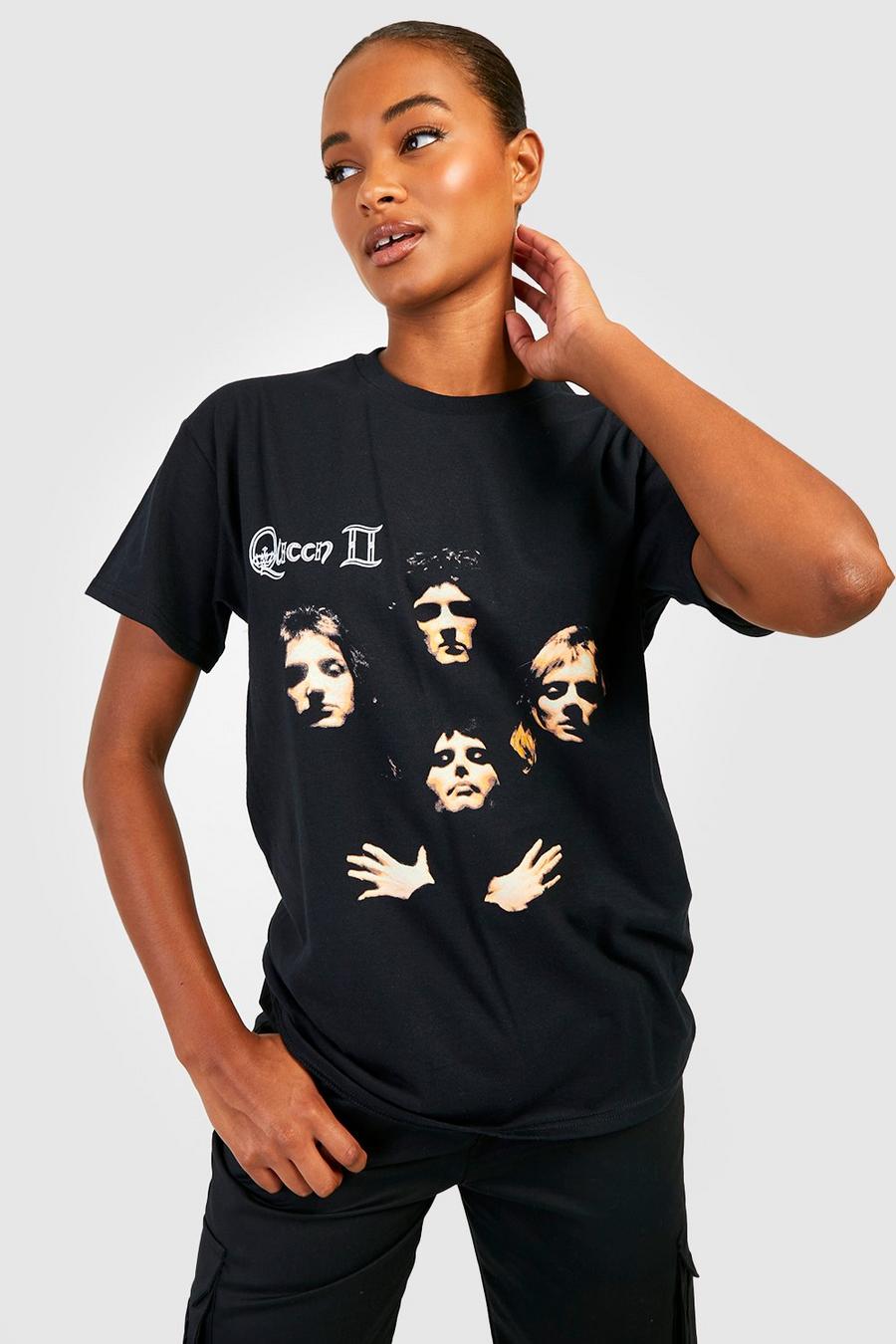 Black noir Tall Licence Queen T-shirt