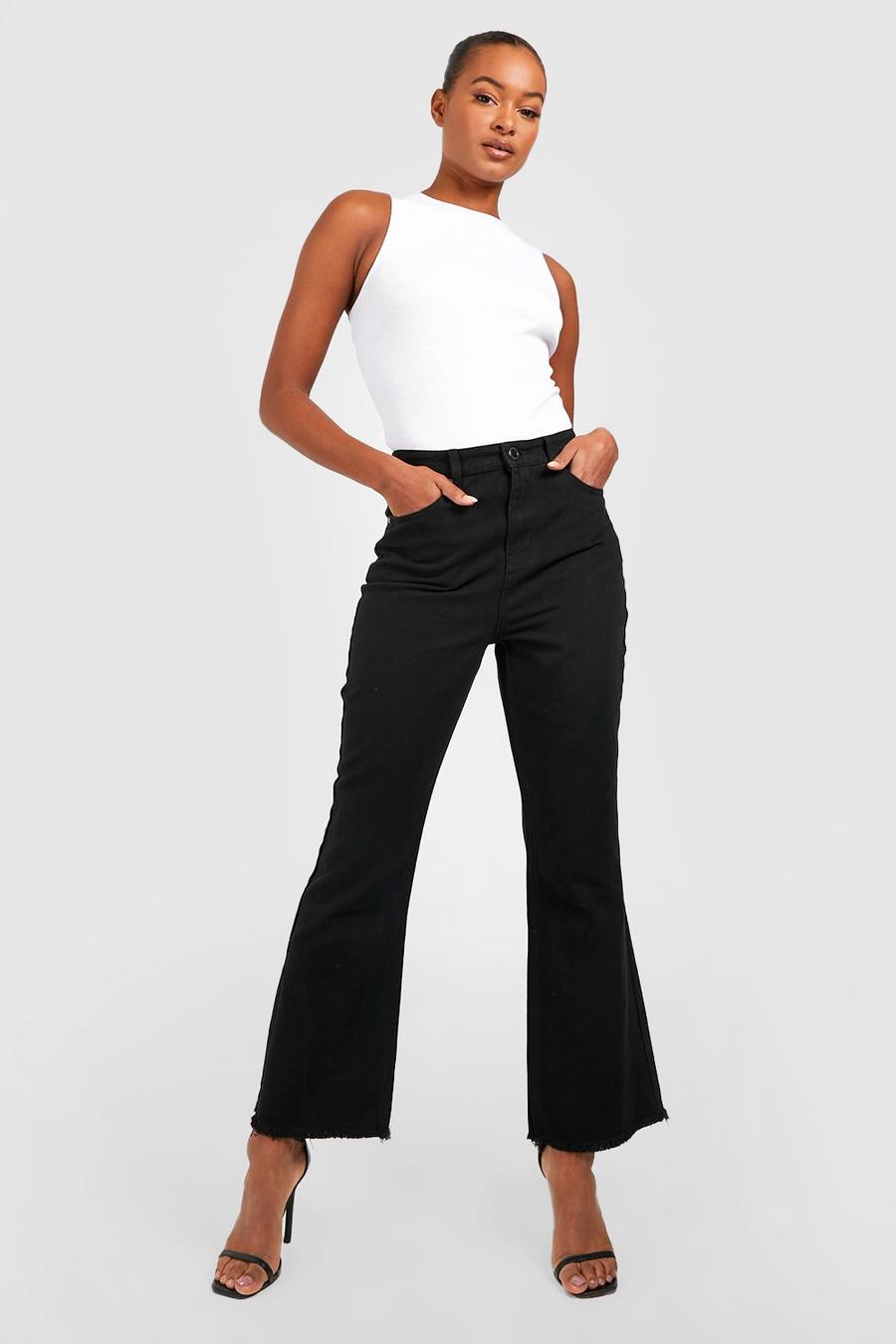 Tall High Rise Frayed Kick Jeans |