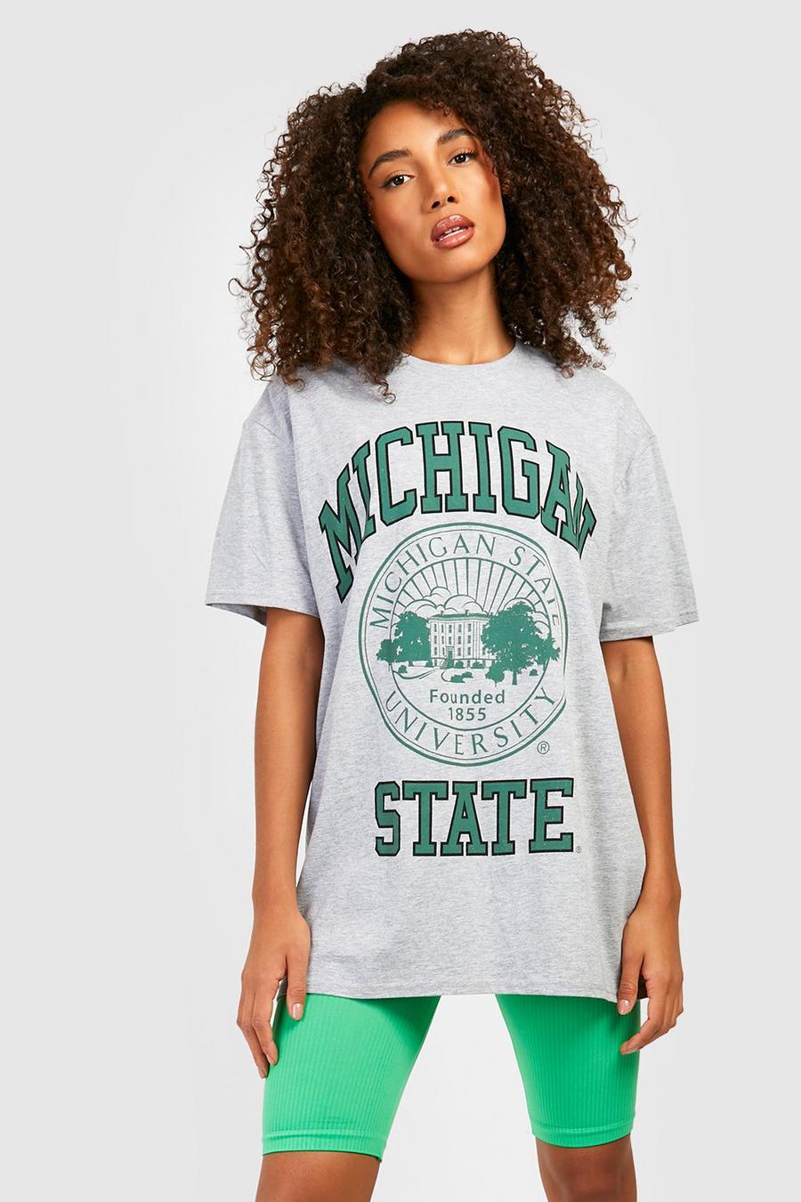 Camiseta Tall oversize con estampado de Michigan, Grey grigio image number 1