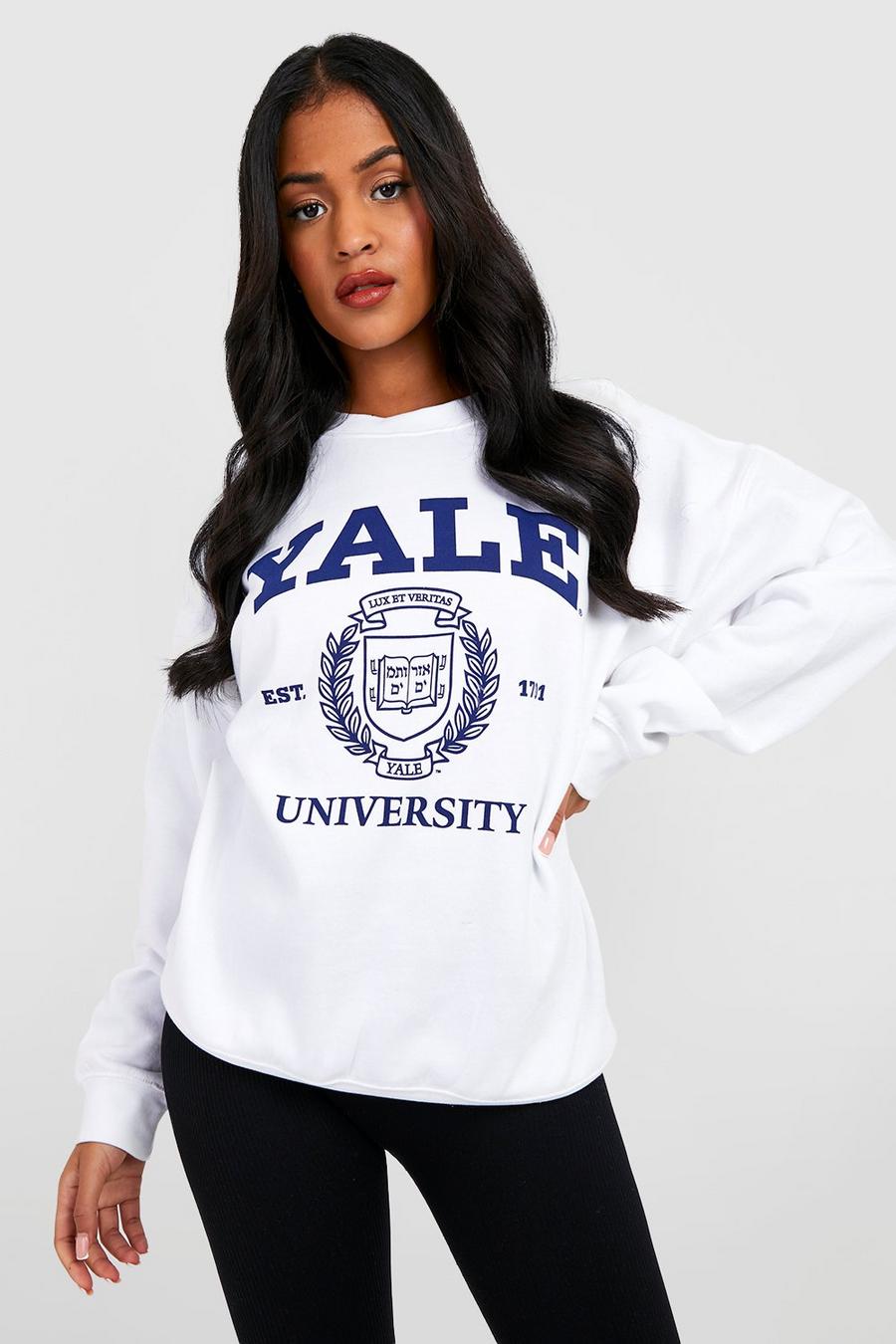 White Tall Licence Yale University Sweatshirt