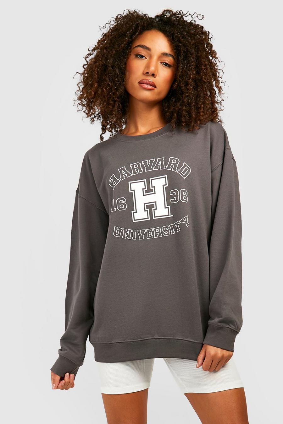 Tall - Sweat universitaire à slogan Harvard, Charcoal image number 1