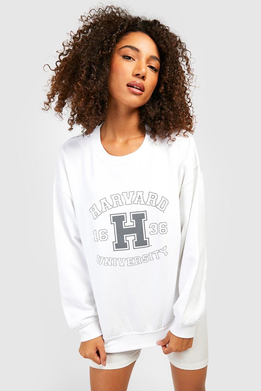 White Tall Licence Harvard University Sweatshirt image number 1