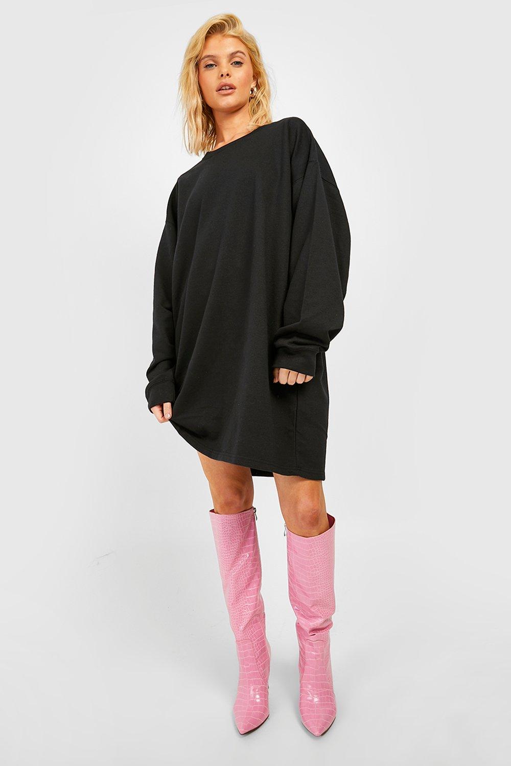 Basic Oversized Sweatshirt Dress