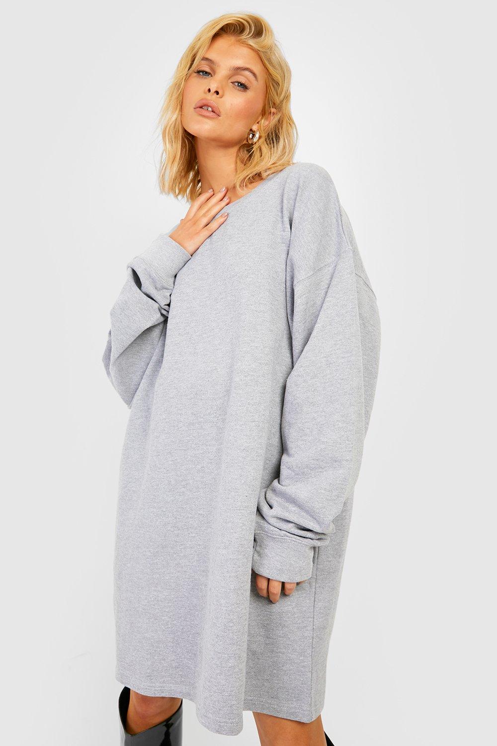 Basic Oversized Sweatshirt Dress
