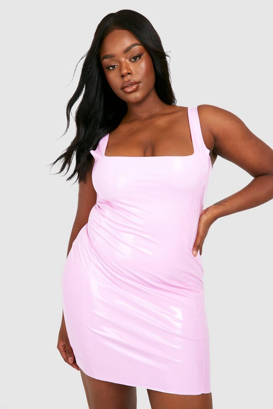 Hot Pink Vinyl Dress | tunersread.com