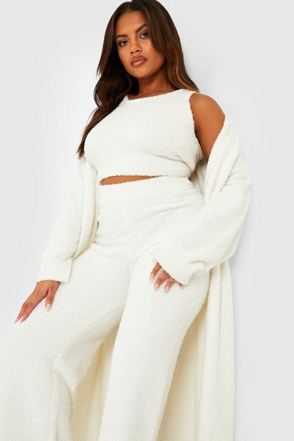 Plus Premium Fluffy Knitted Longline Cardigan boohoo USA