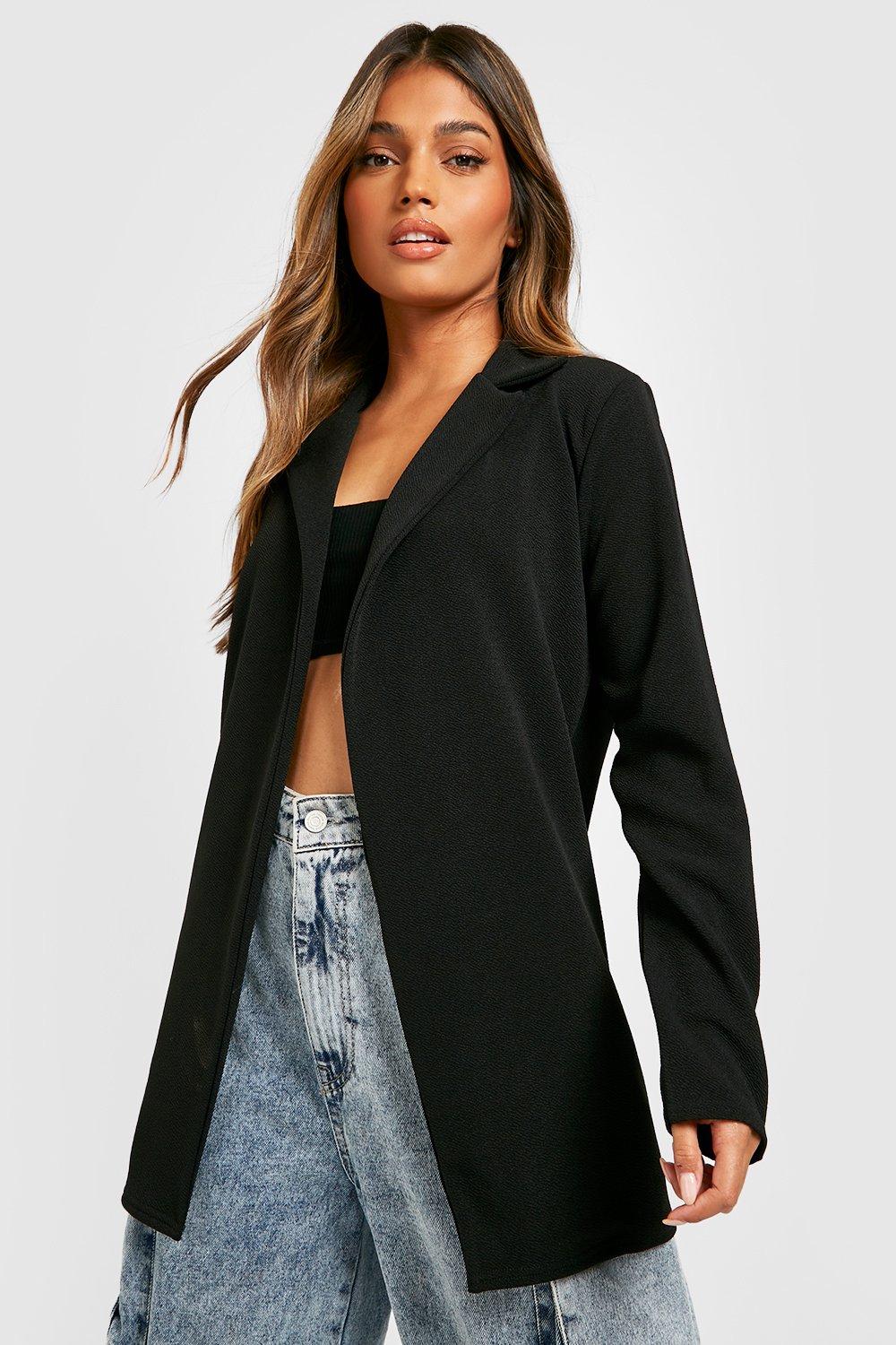 Ladies black longline on sale blazer