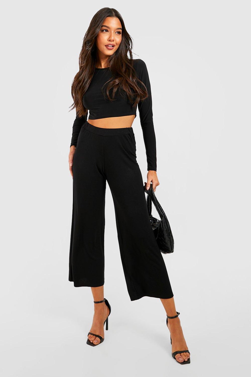 Culotte best sale jeans black