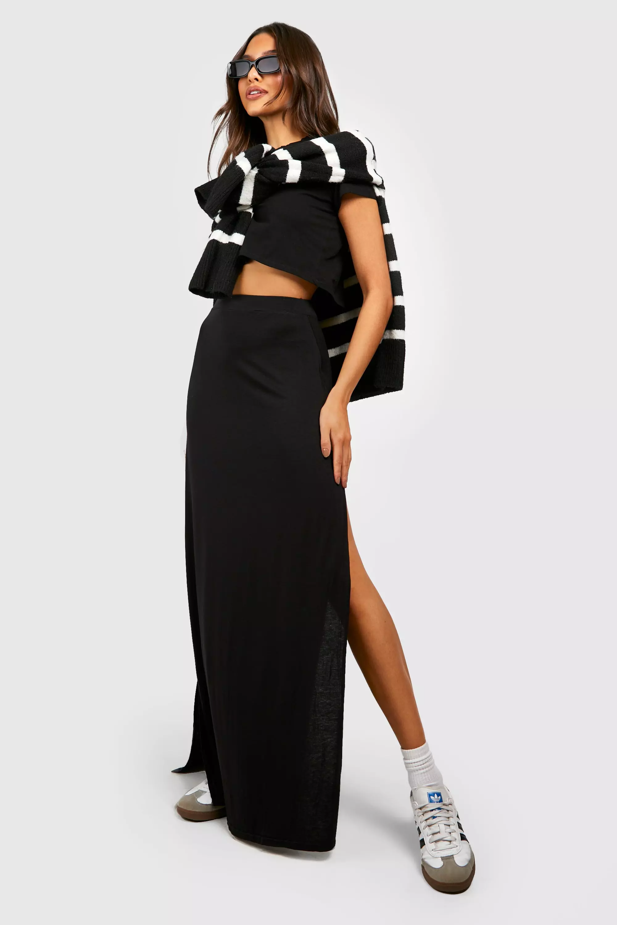 Black maxi skirt xl best sale