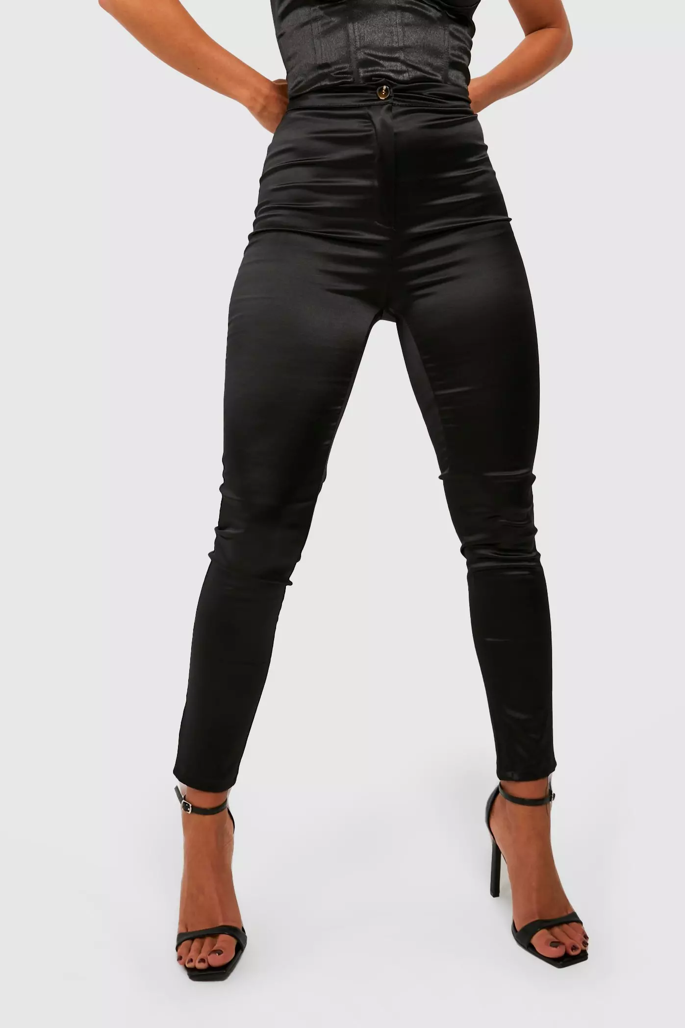 Satin skinny shop pants