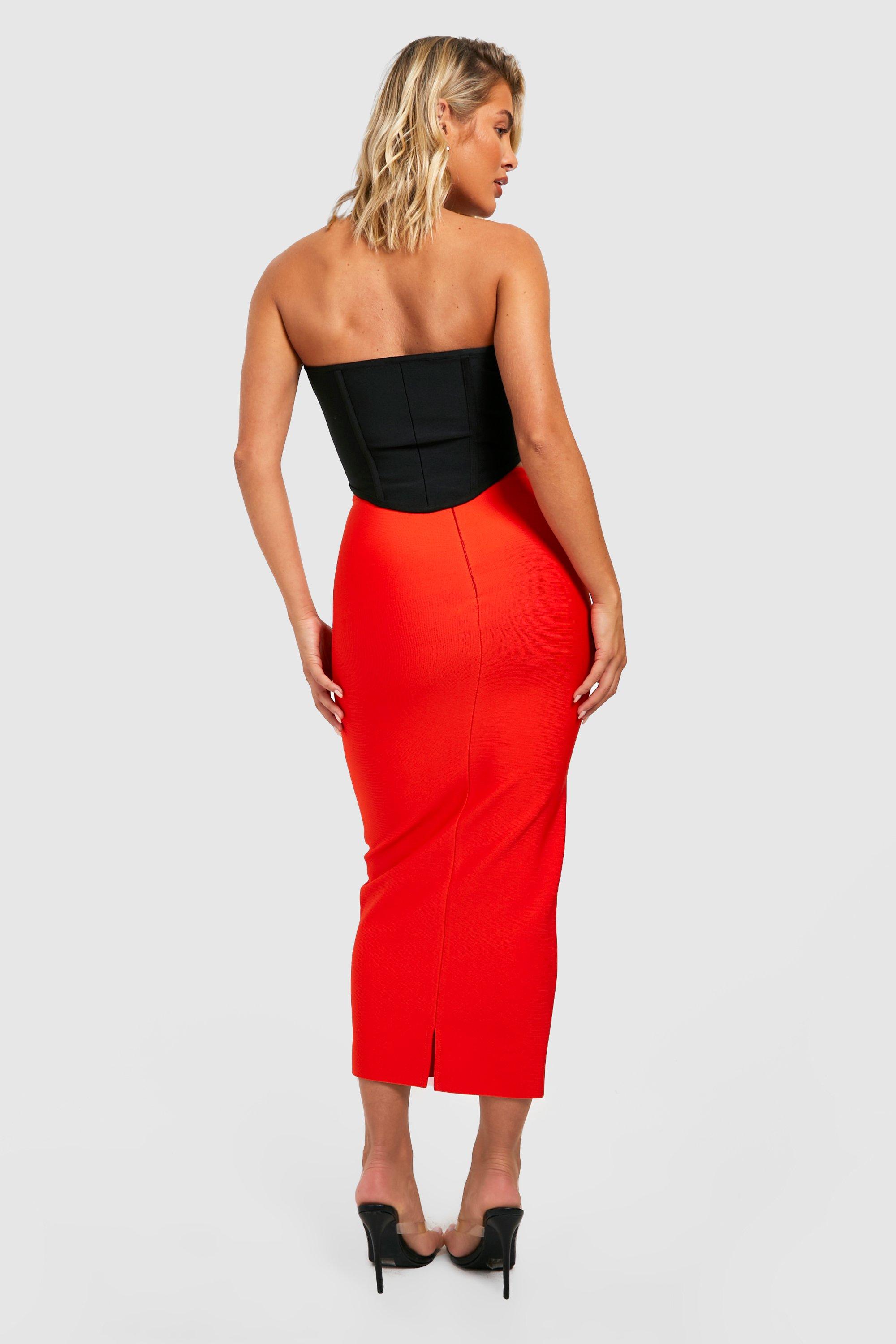 Premium Bandage Tube Midaxi Skirt boohoo