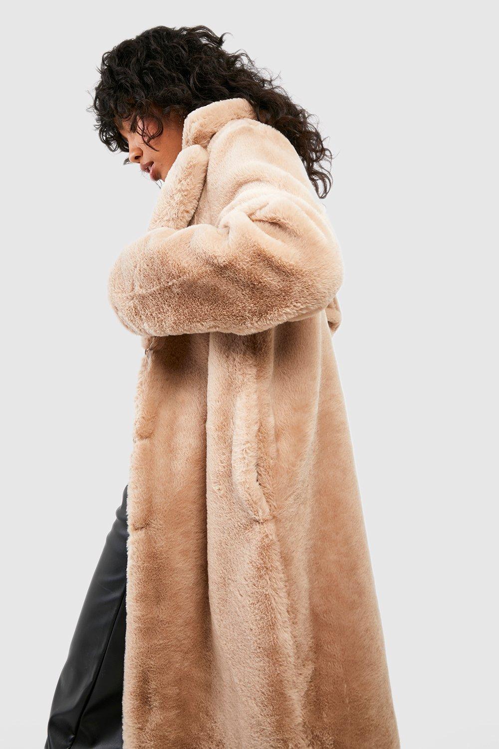 Faux fur shop coats uk