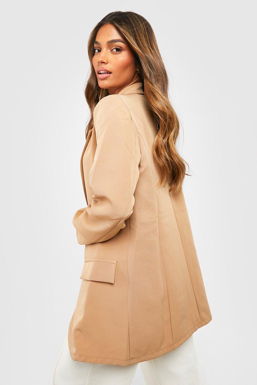 Fitted hotsell camel blazer