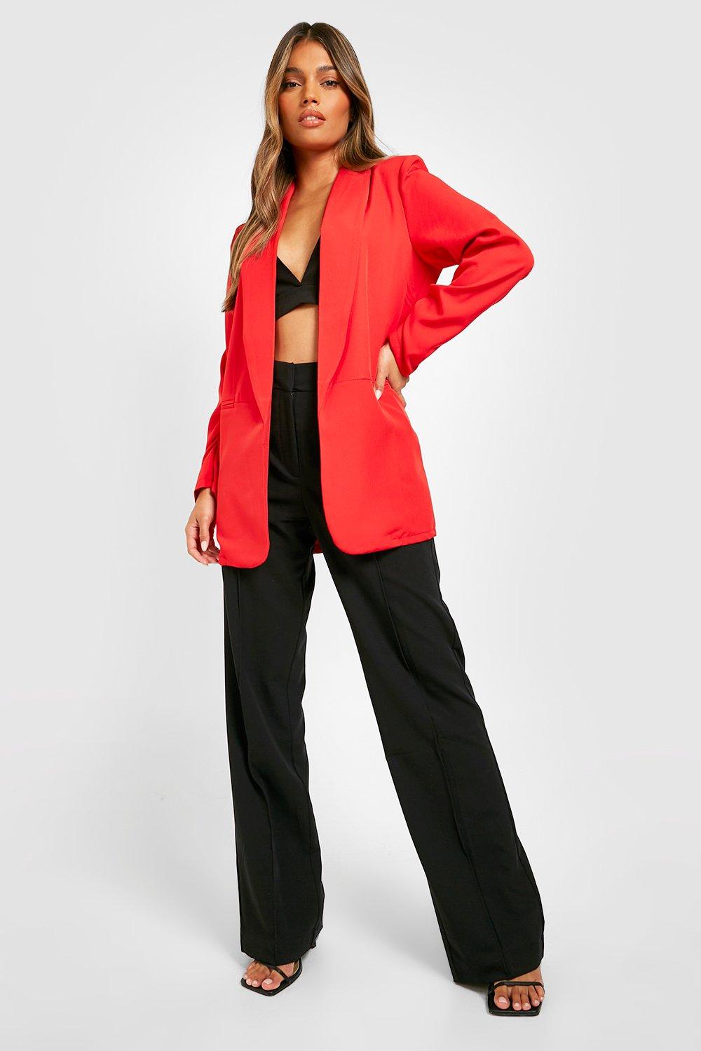 Boohoo hot sale red blazer