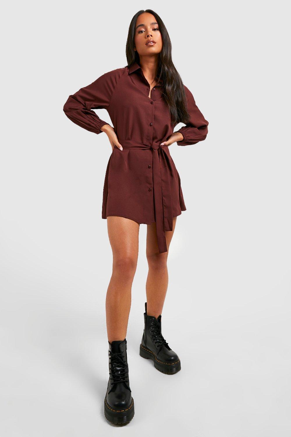 Boohoo petite sale shirt dress