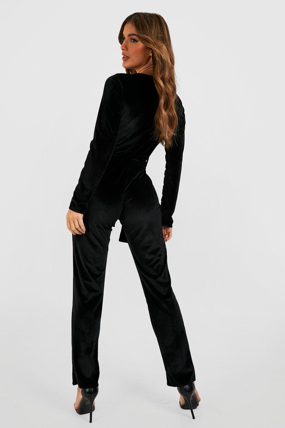 Velvet store jumpsuit boohoo