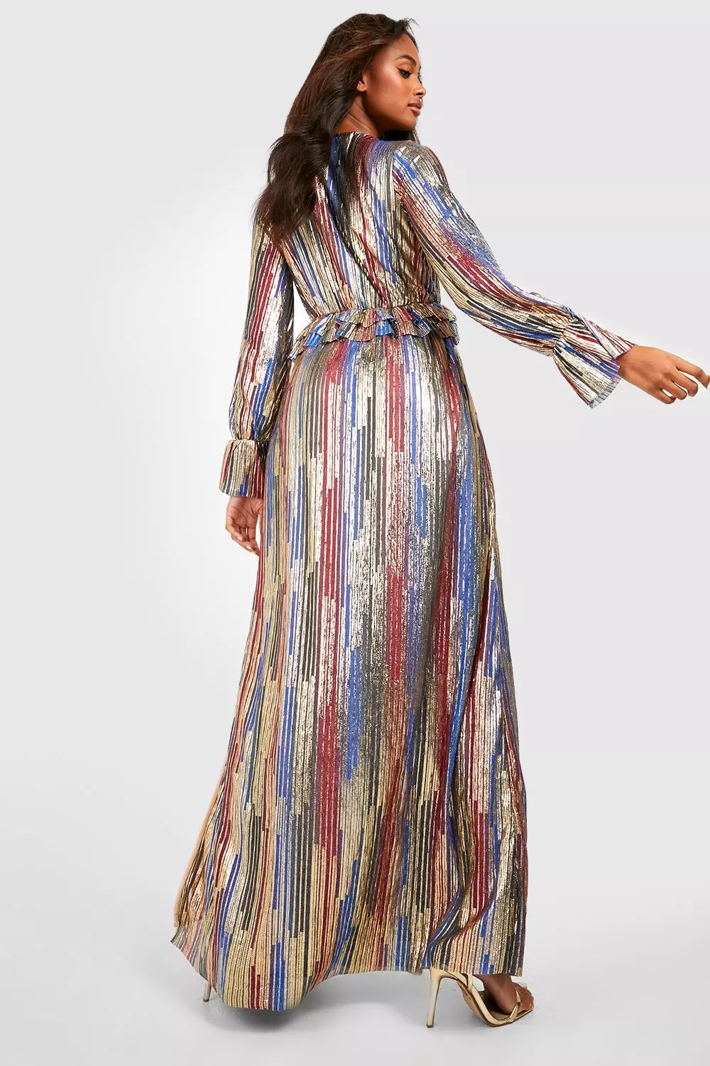 Bohemian striped outlet multicolor length dress