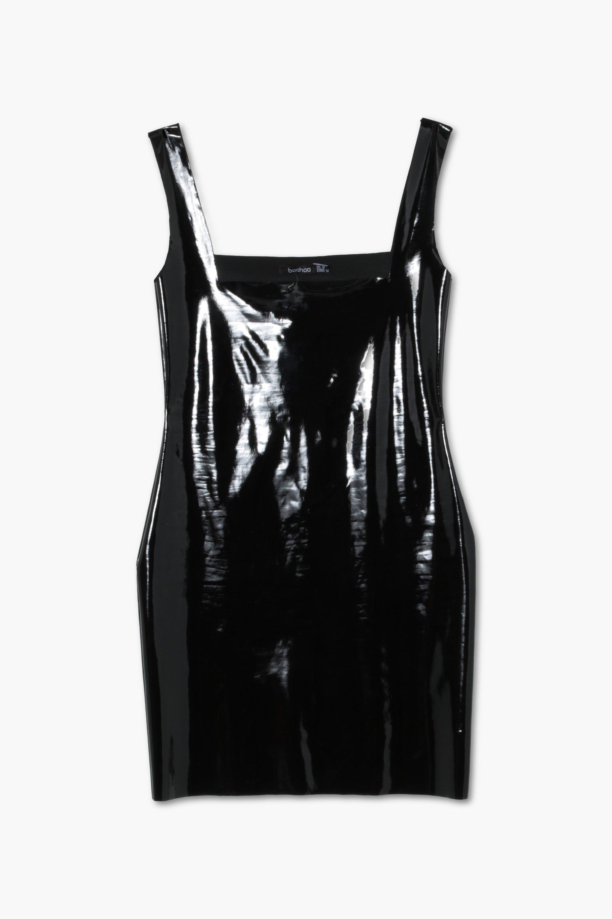 Boohoo pvc dress hotsell