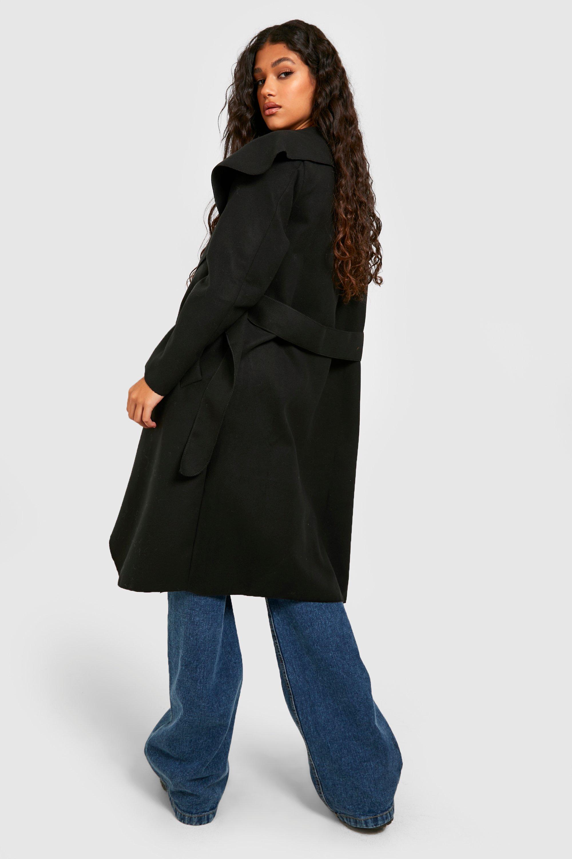 Belted Shawl Collar Coat