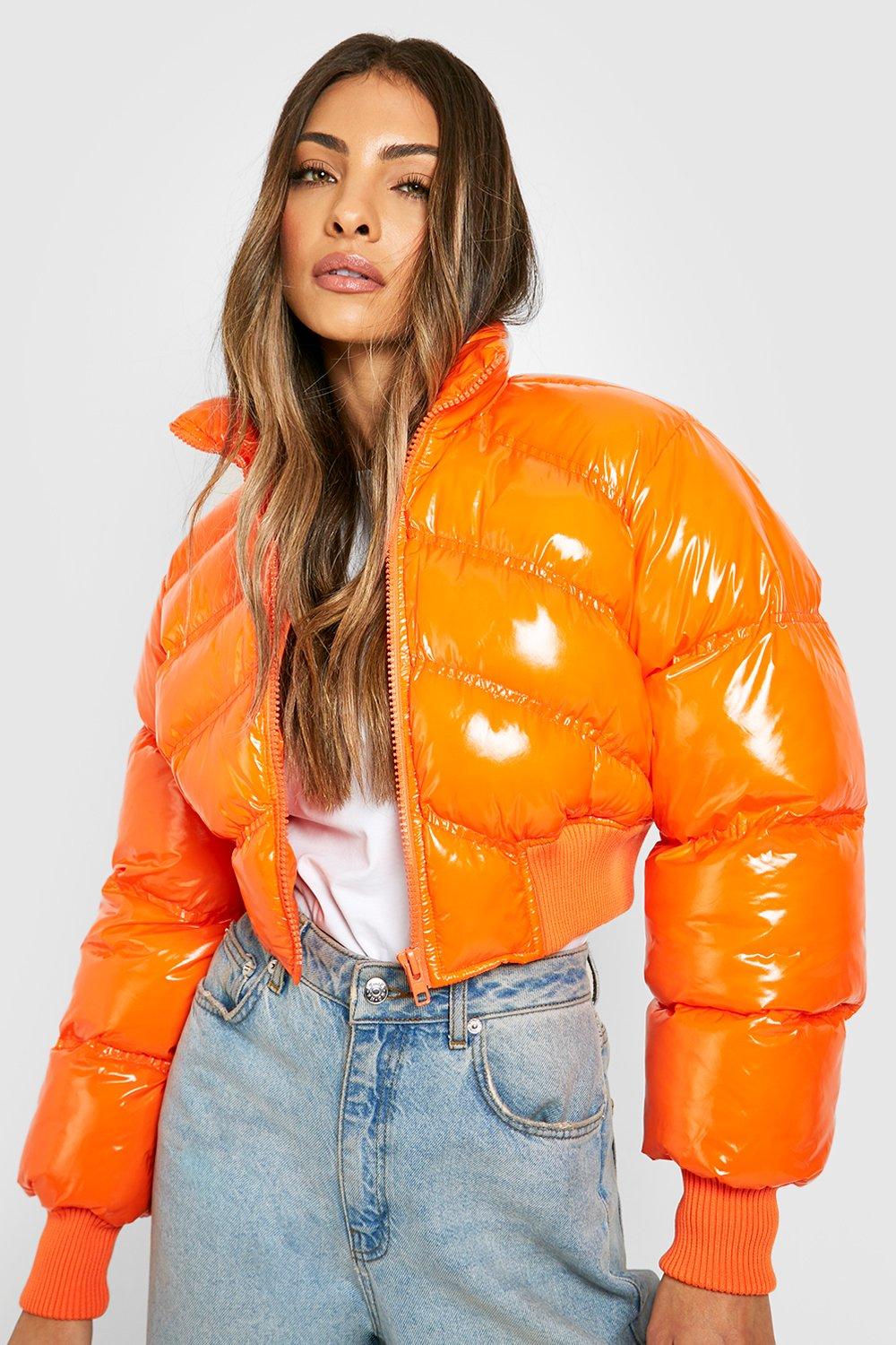 COOGI Polyester Filler Puffer Jacket Orange Knitted Multicolor Size 3X Hip  Hop