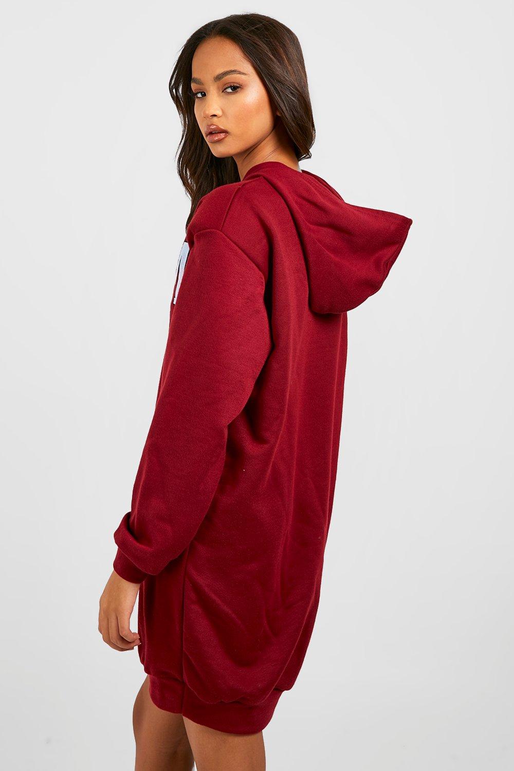 Hoodie discount dress boohoo