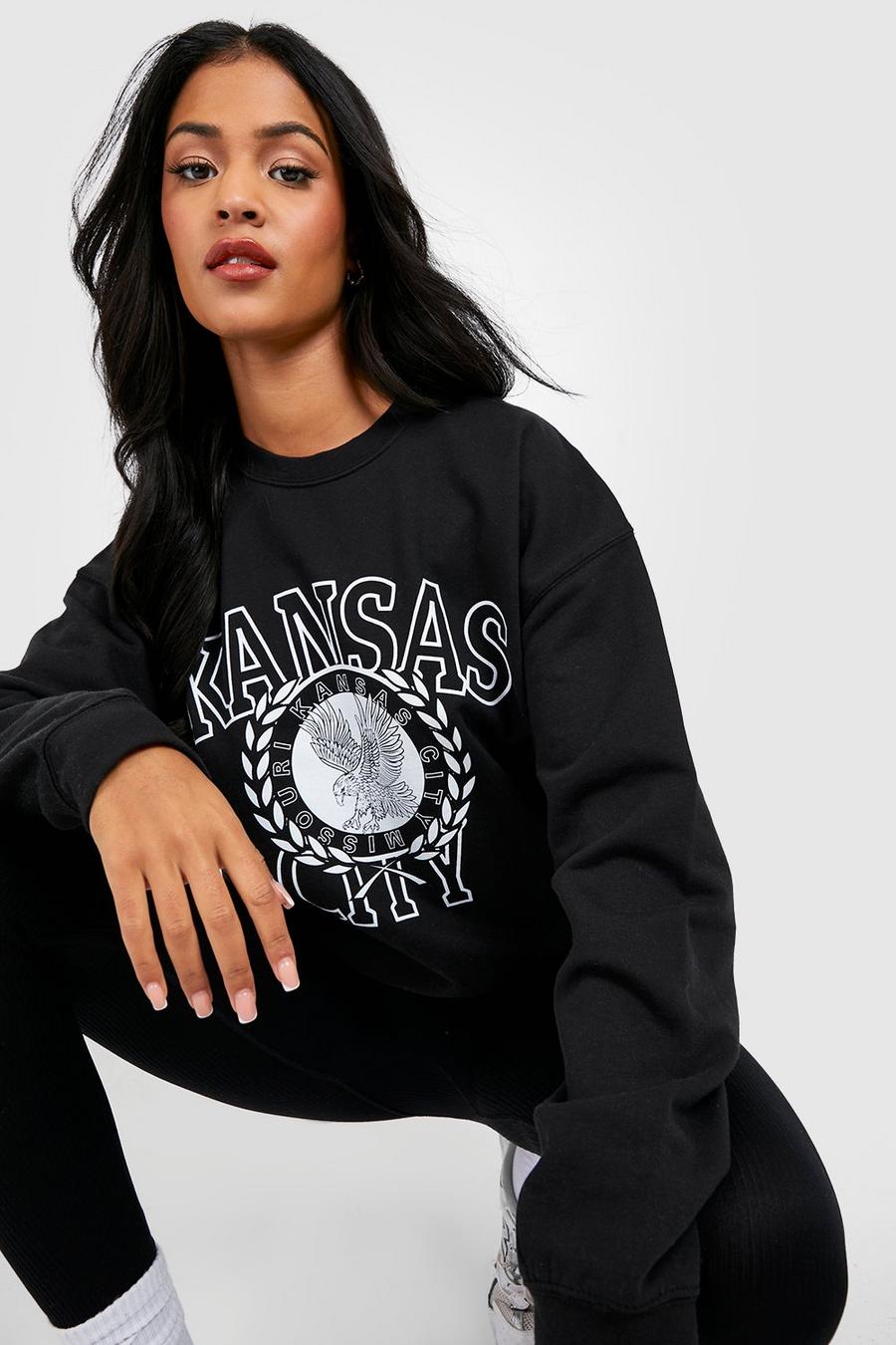 Black Tall Kansas City Print Sweatshirt image number 1