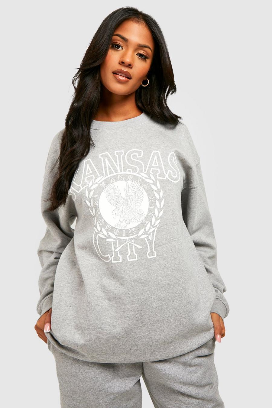 Grey Tall Kansas City Print Sweatshirt image number 1