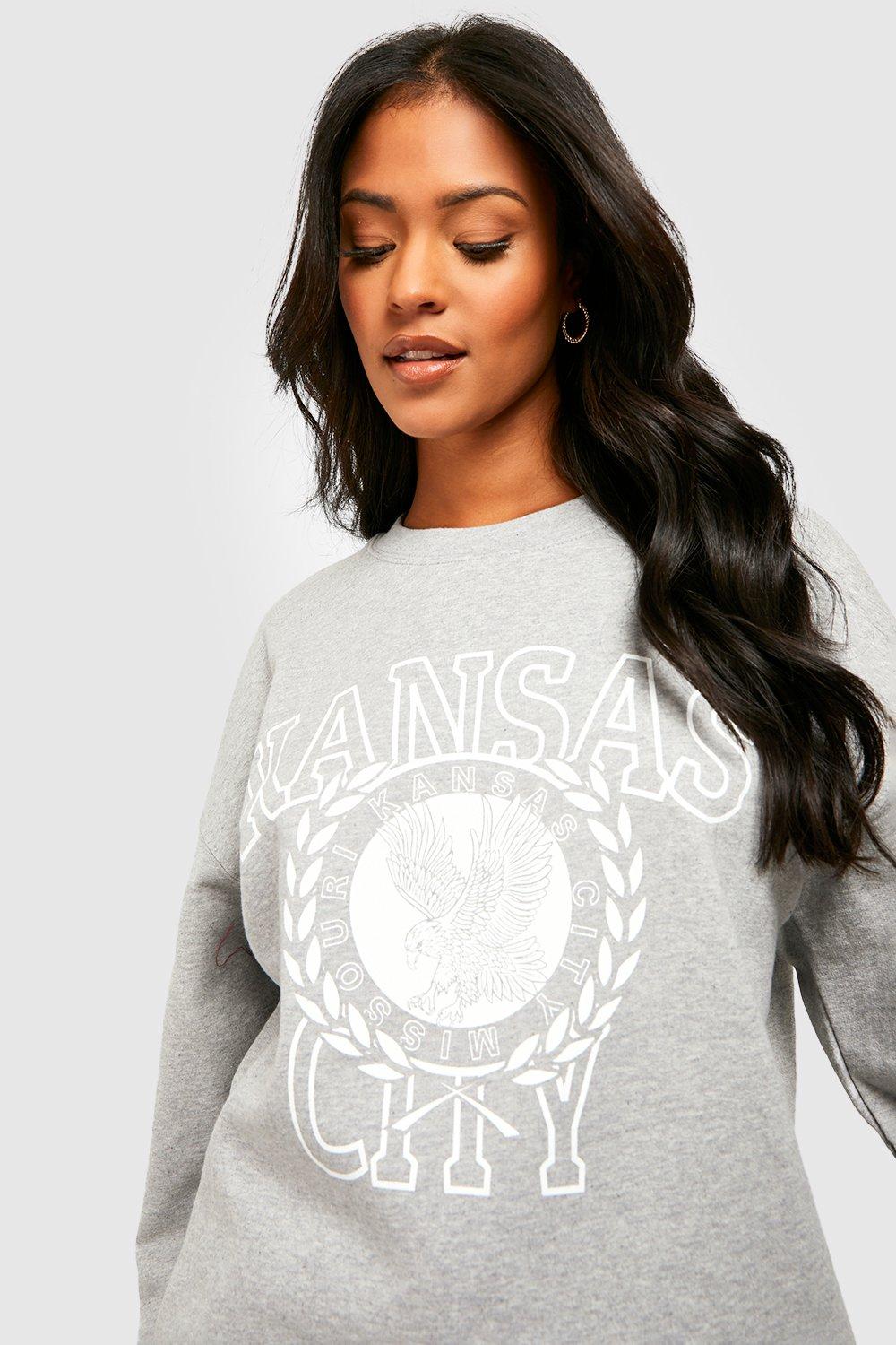Grey Tall Kansas City Print Sweatshirt