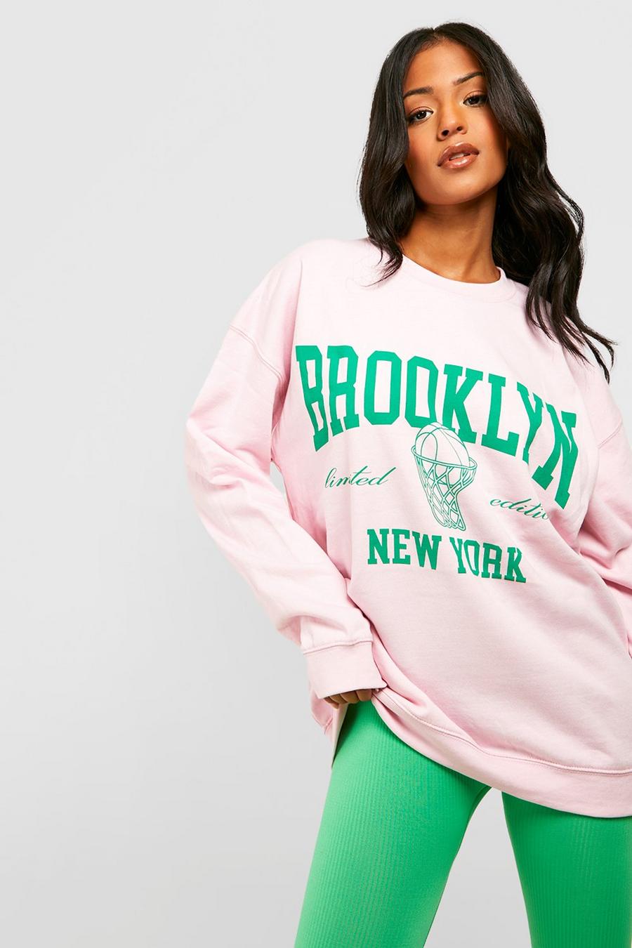 Baby pink Tall Brooklyn Print Sweatshirt image number 1