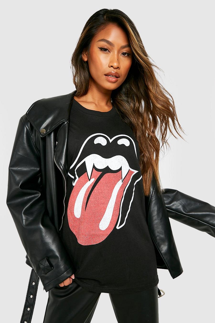 Black Halloween Vampire Rolling Stones Band T-shirt image number 1
