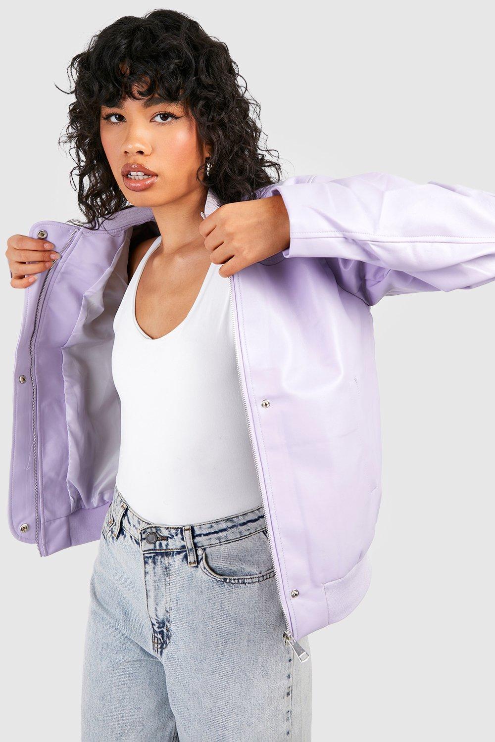 Lavender shop bomber jacket