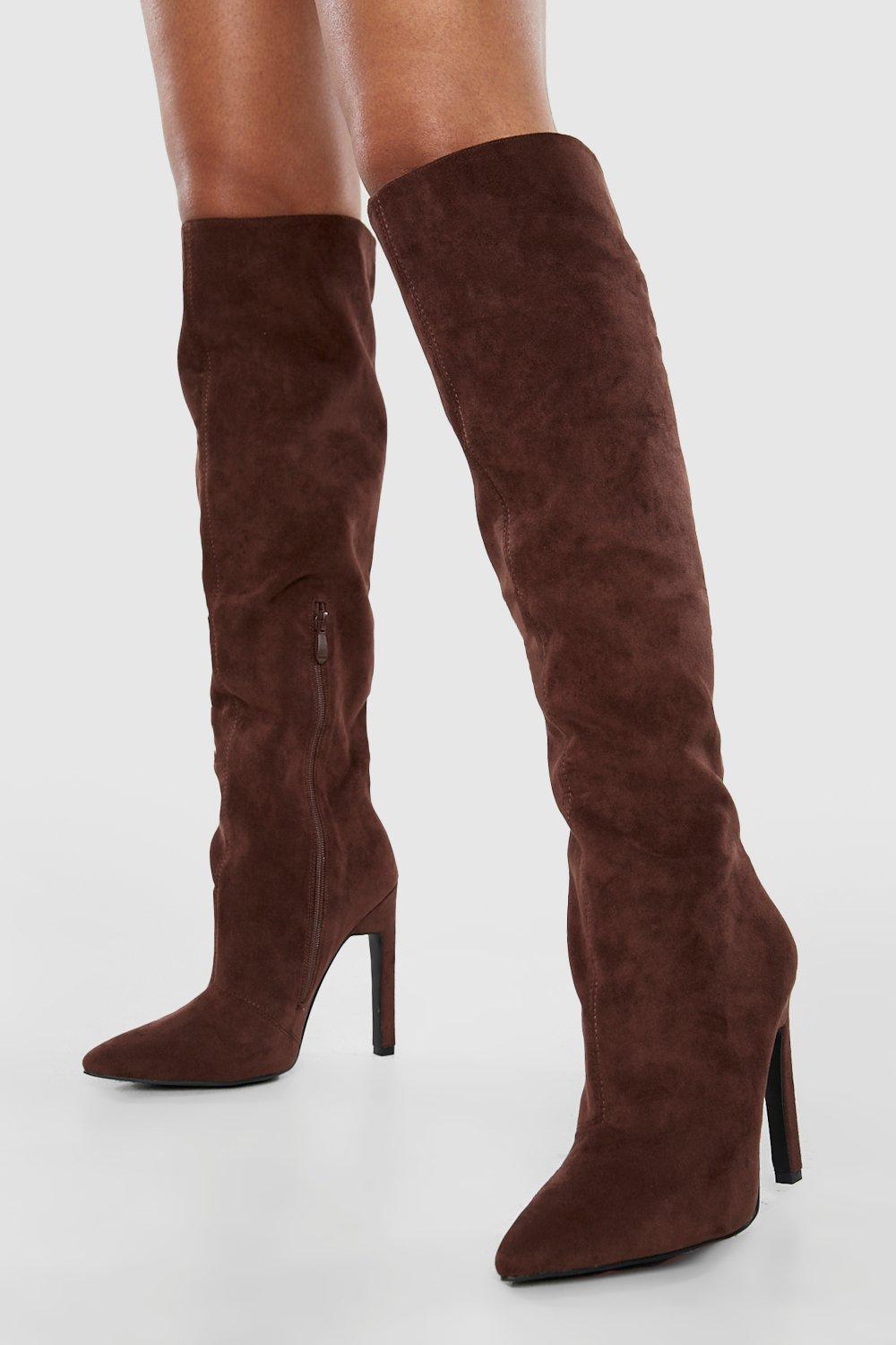 Camel color knee high hot sale boots