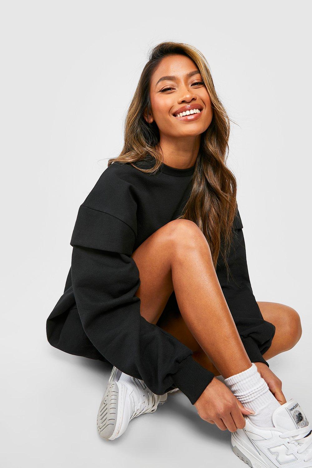 Oversized Sweatshirt Dress boohoo UK