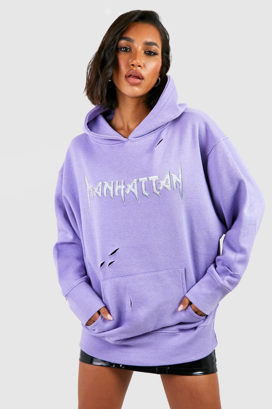 Washed purple Heavy Weight Washed Hoodie image number 1