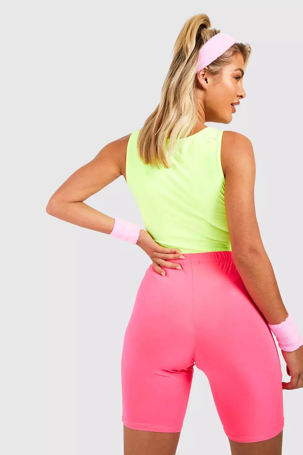 Neon Halloween Slinky Cycling Shorts