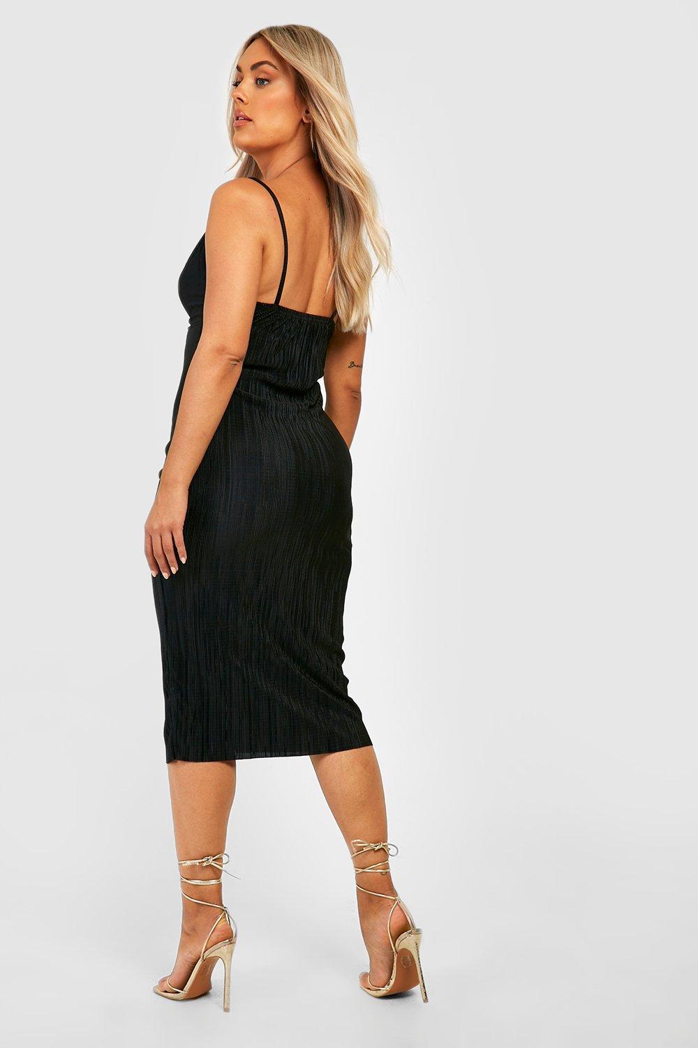 Black lace mesh shop stripe insert midi dress