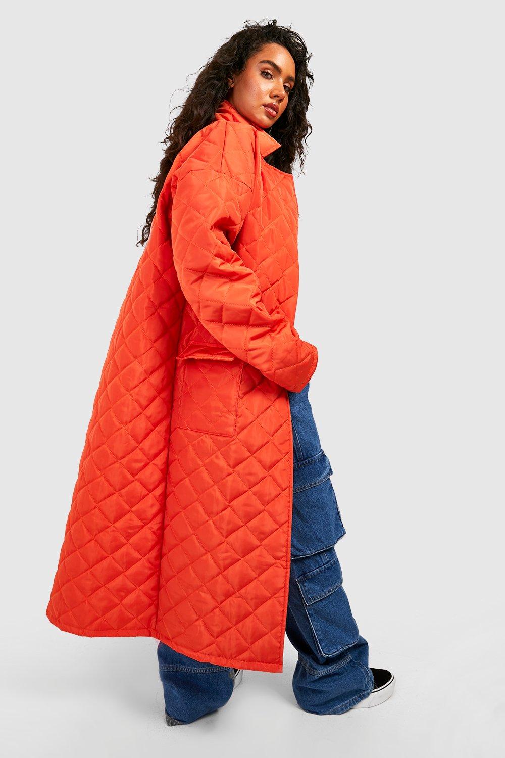 Long on sale orange jacket