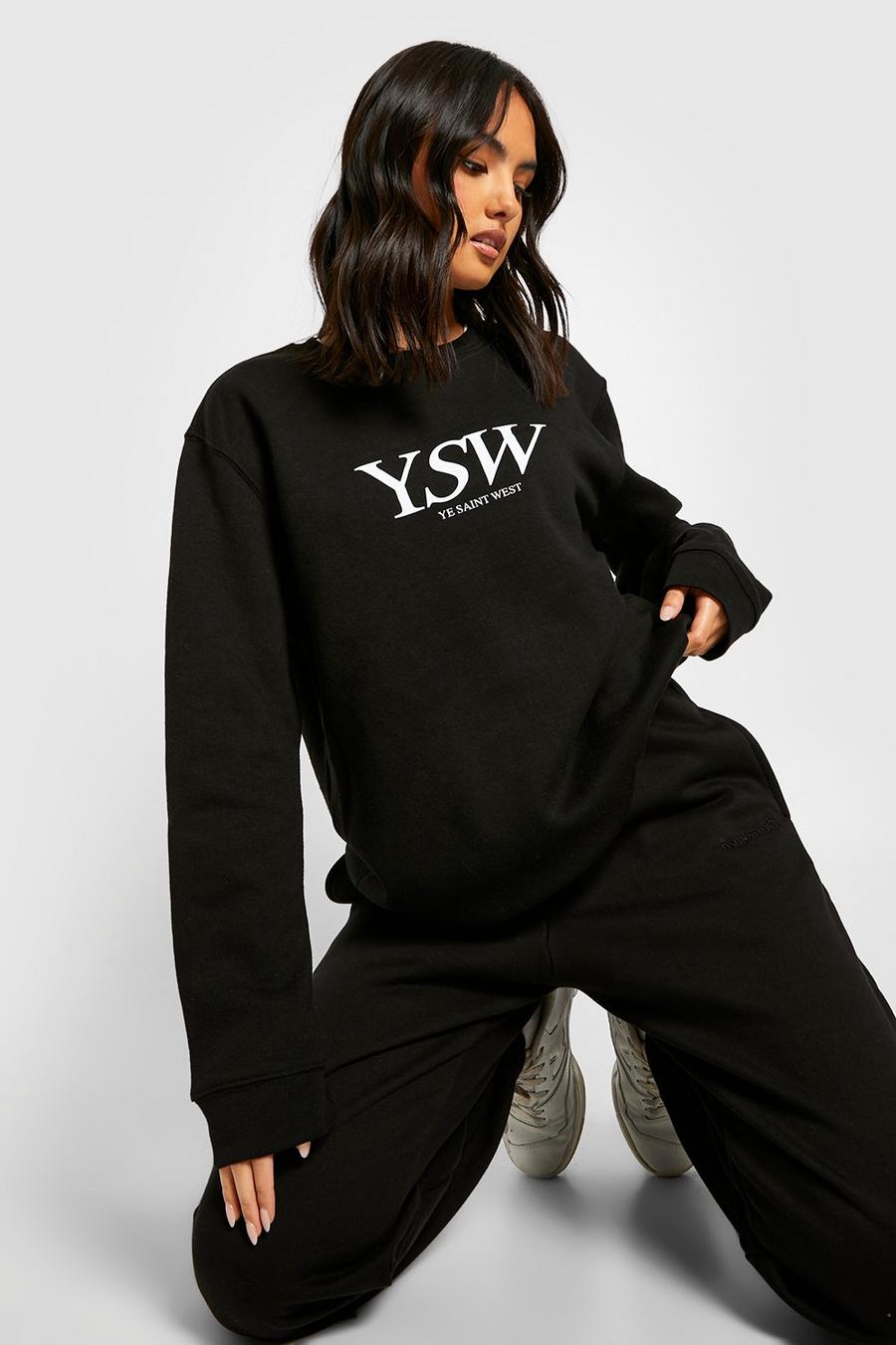Black Ye Saint West Printed Sweater  image number 1