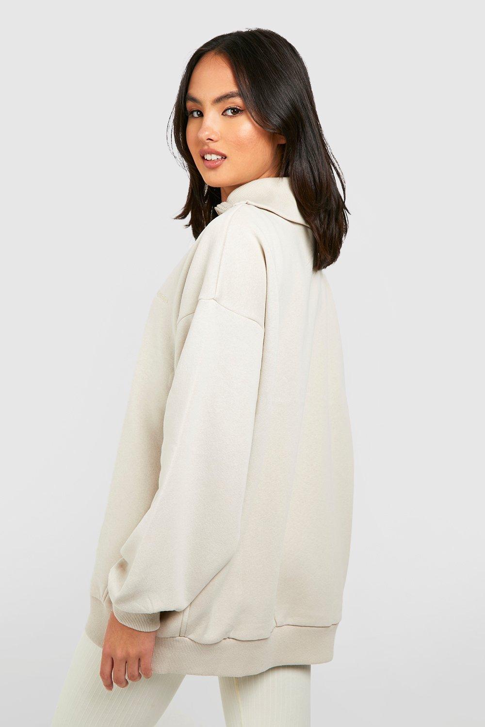 Oversized zip sale front sweater