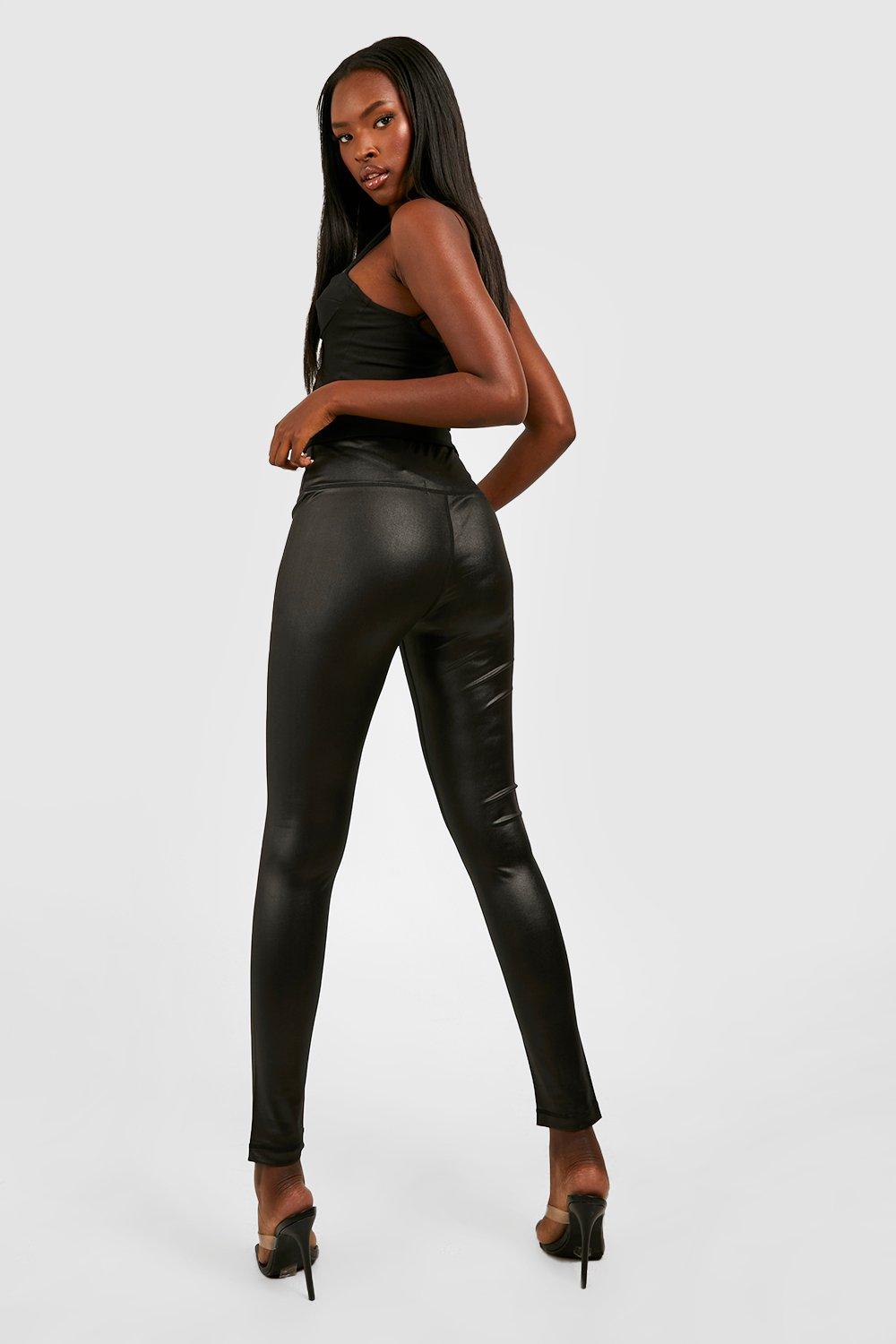 Latex hotsell legging boohoo