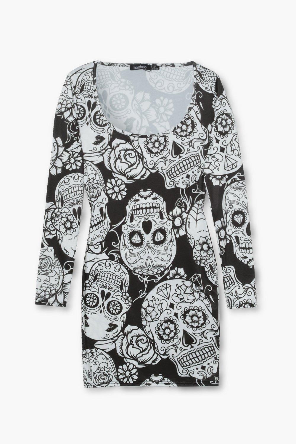 Boohoo skeleton clearance dress