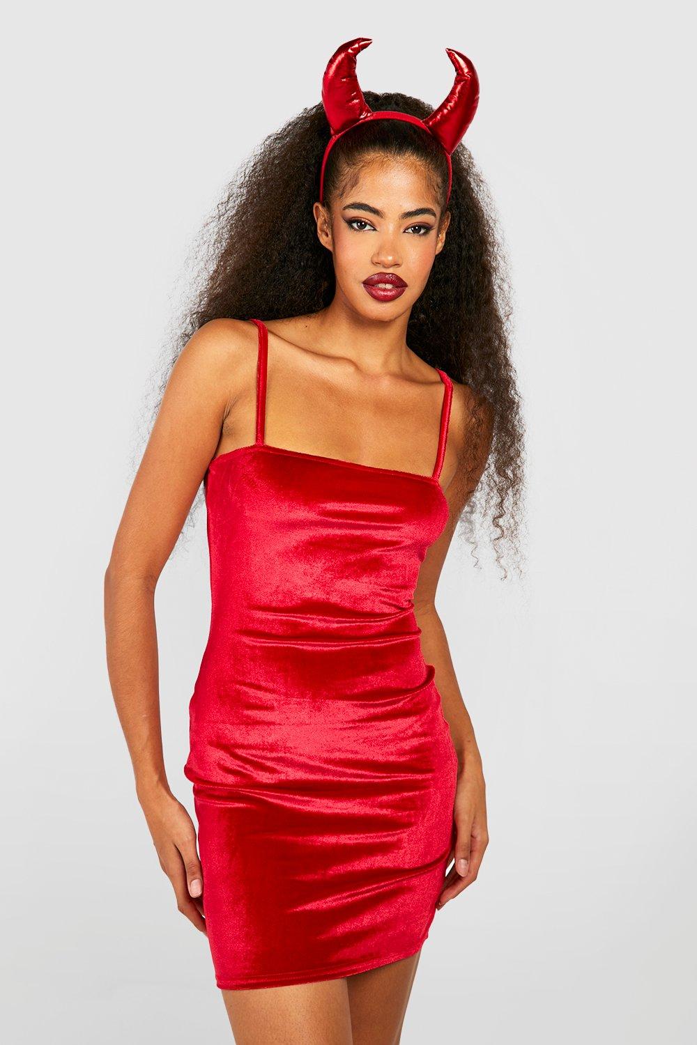 Boohoo Satin Square Neck Corset Mini Dress in Red