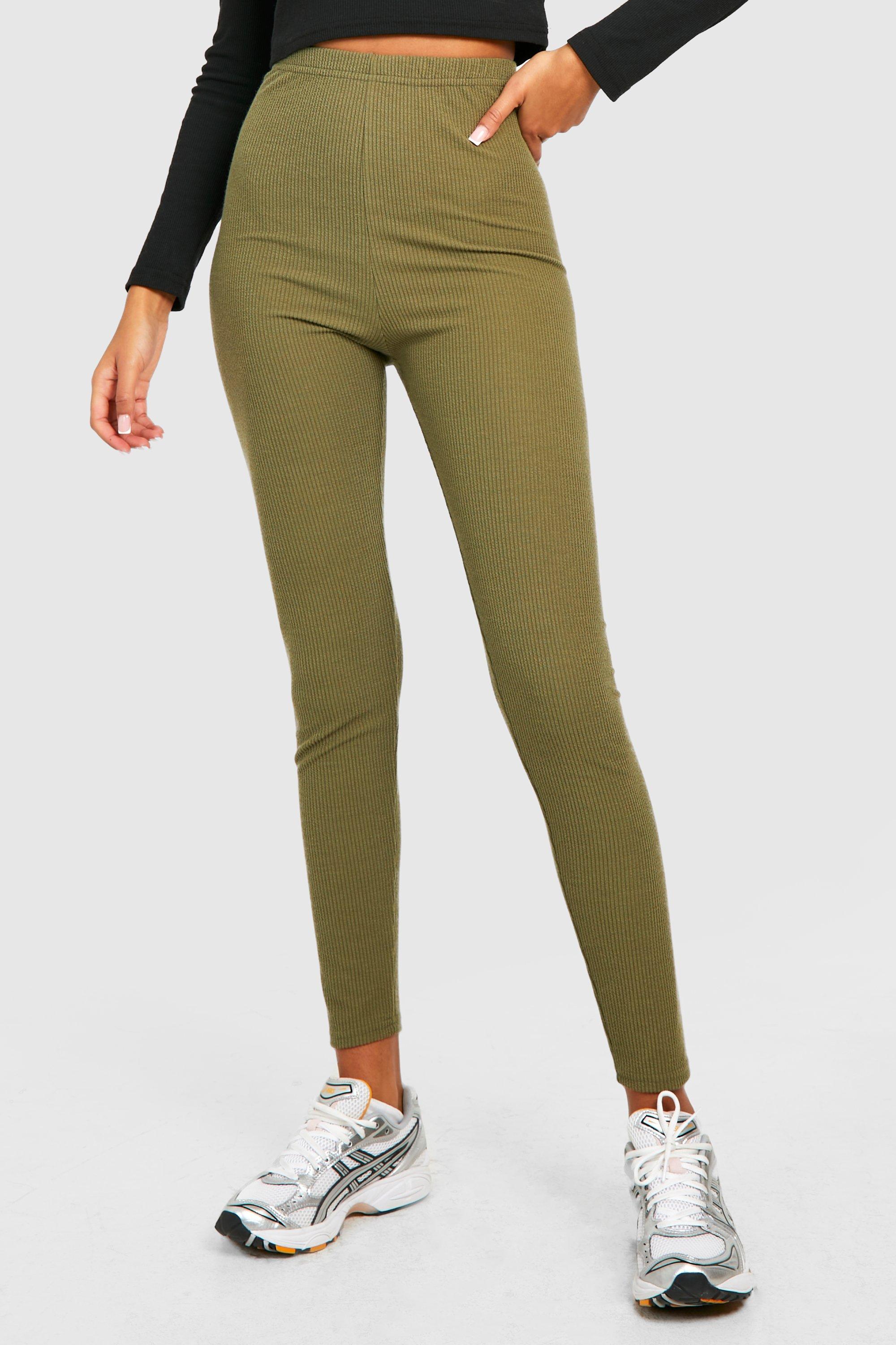 Women's Tall Leggings Green Skinny Leggingsandjoggers